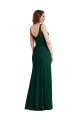 Cheap Square Neck Trumpet Maxi Bridesmaid Dress with Front Slit Canada