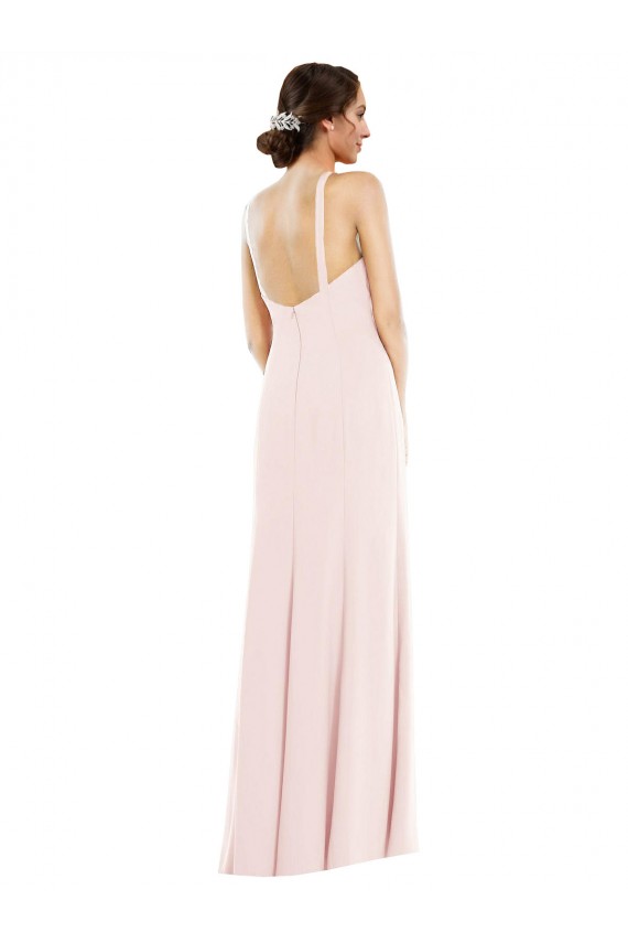 Cheap Criss Cross Halter Princess Line Trumpet Bridesmaid Dress Canada