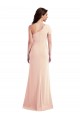 Cheap One Shoulder Cap Sleeves Trumpet Bridesmaid Dress with Front Slit Canada