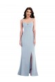 Cheap Flattering Crepe Trumpet Maxi Bridesmaid Dress with Front Slit Canada