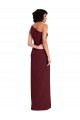 Cheap Sleek One Shoulder Long Crepe Bridesmaid Dress with Daring Slit Canada