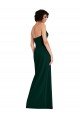 Cheap Scooped Strapless Neckline Crepe Bridesmaid Dress with Side Slit Canada