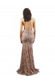 Cheap Floral Patterned Backless V-Neckline Sequin Bridesmaid Dress Canada