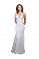 Cheap V-Neckline Backless Floral Patterned Sequin Bridesmaid Dress Canada