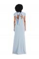 Cheap Cap Sleeve Cutout Tie Back Trumpet Bridesmaid Dress Canada