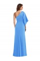 Cheap One Shoulder Bell Sleeves Trumpet Bridesmaid Dress Canada