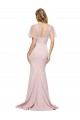 Cheap Crepe Long Sweetheart Neckline Bridesmaid Dress with Tulle Overlay Shoulders Canada