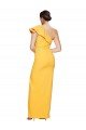 Cheap One Shoulder Floor Length Crepe Bridesmaid Dress with Thigh High Split Canada