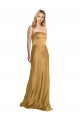 Cheap Sleek Strapless Long A-Line Stretch Satin Bridesmaid Dress Canada