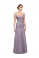 Cheap Draped Long Mermaid Sweetheart Tulle Bridesmaid Dress Canada