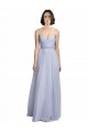 Cheap Spaghetti Strap Tulle Bridesmaids Dress with Ruched Bodice Canada