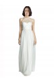 Cheap High Neckline Long Tulle Bridesmaid Dress with Illusion Front Canada