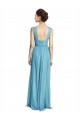 Cheap Floor Length Inverted V-Neck Tulle Bridesmaids Dress Canada