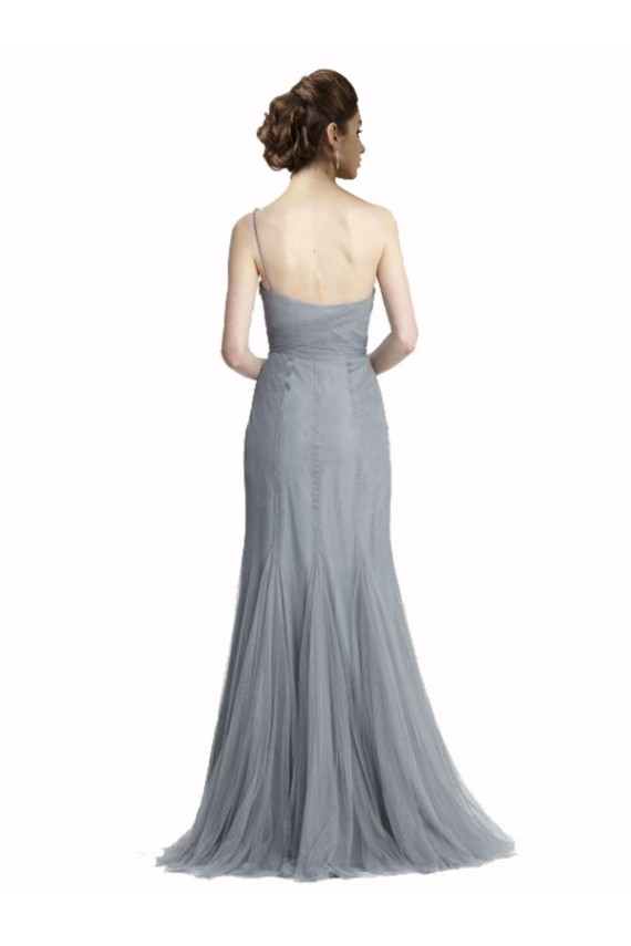 Cheap One Shoulder Tulle Fit and Flare Bridesmaid Dress Canada