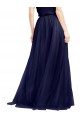 Cheap Long A-Line High Neck Halter Tulle Bridesmaid Dress Canada