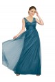Cheap Long V-Neck Soft Tulle Bridesmaid Dress Canada