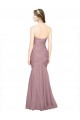 Cheap Mermaid Strapless Tulle Bridesmaid Dress with All Over Pleats Canada