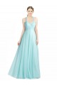 Cheap Ruched Sweetheart Neckline A-Line Tulle Bridesmaid Dress with Tie Open Back Canada