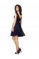 Cheap Short Bateau Neck Tulle Bridesmaid Dress with Lace Bodice Canada