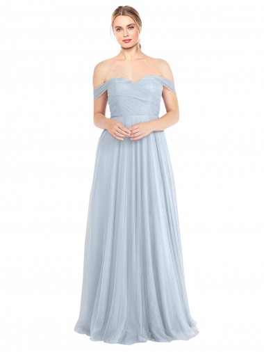 Cheap Sweetheart Neckline Off the Shoulder Tulle Bridesmaid Dress Canada