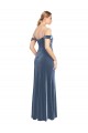 Cheap Draped Sleeves Wide Scoop Neck Off the Shoulder Velvet Bridesmaid Dress Canada