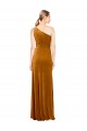 Cheap Sleek One Shoulder Long Velvet Bridesmaid Dress Canada