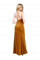 Cheap Halter Neckline Long Full Length Velvet Bridesmaid Dress with Strappy Back Canada