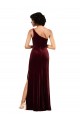 Cheap Formal One Shoulder Floor-Length Velvet Bridesmaid Dress Canada