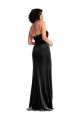 Cheap Stretch Velvet Empire Bridesmaid Dress with Halter Strap Canada