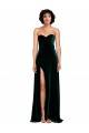 Cheap Sweetheart Fluid Velvet Bridesmaid Dress with High Split Canada
